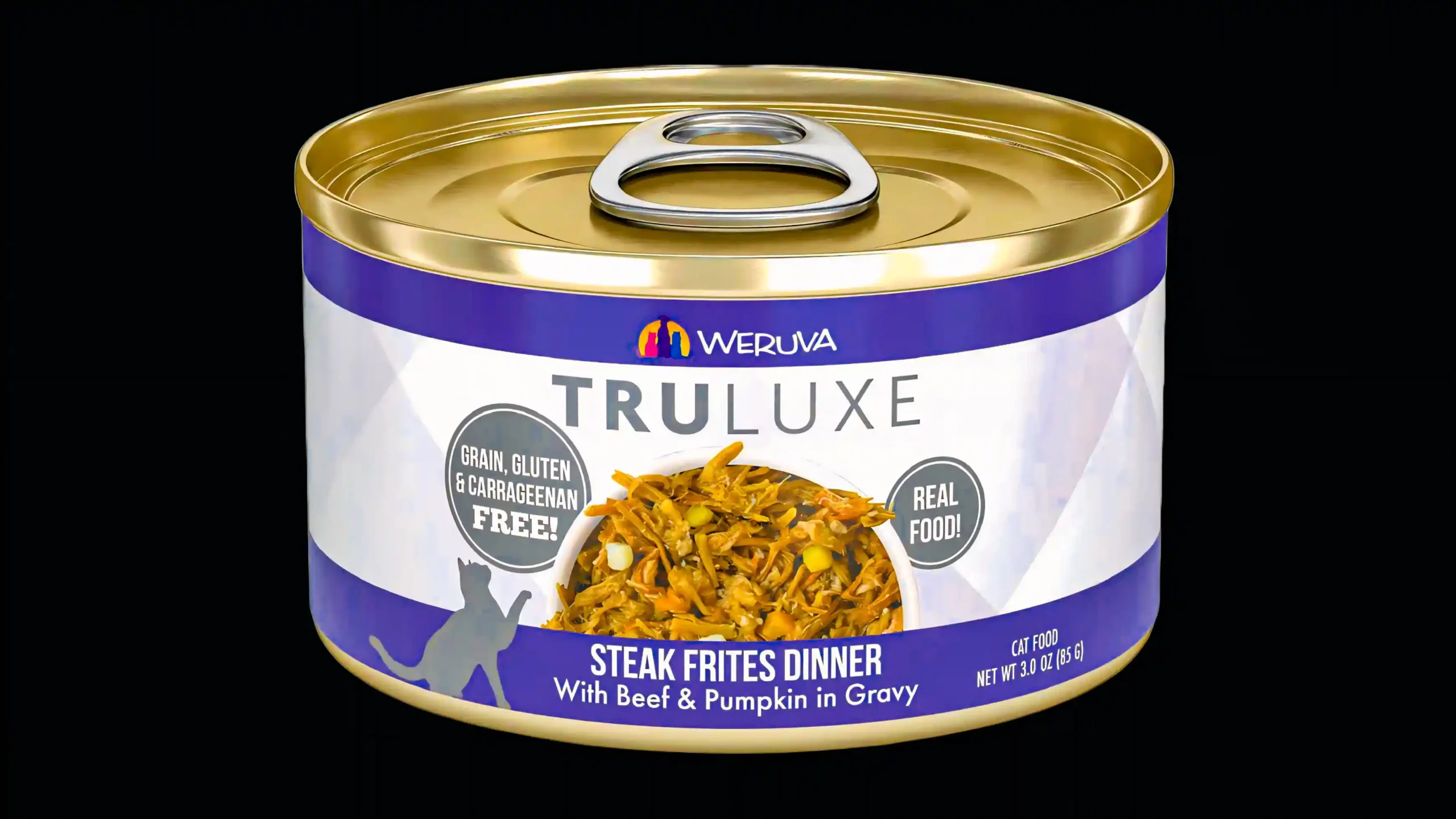 Weruva Truluxe Steak Frites Dinner with Beef & Pumpkin in Gravy Grain-Free Canned Cat Food Weruva Truluxe Steak Frites Dinner with Beef & Pumpkin in Gravy Grain-Free Canned Cat Food